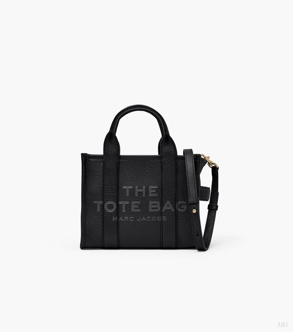 The Leather Small Tote Bag - Black