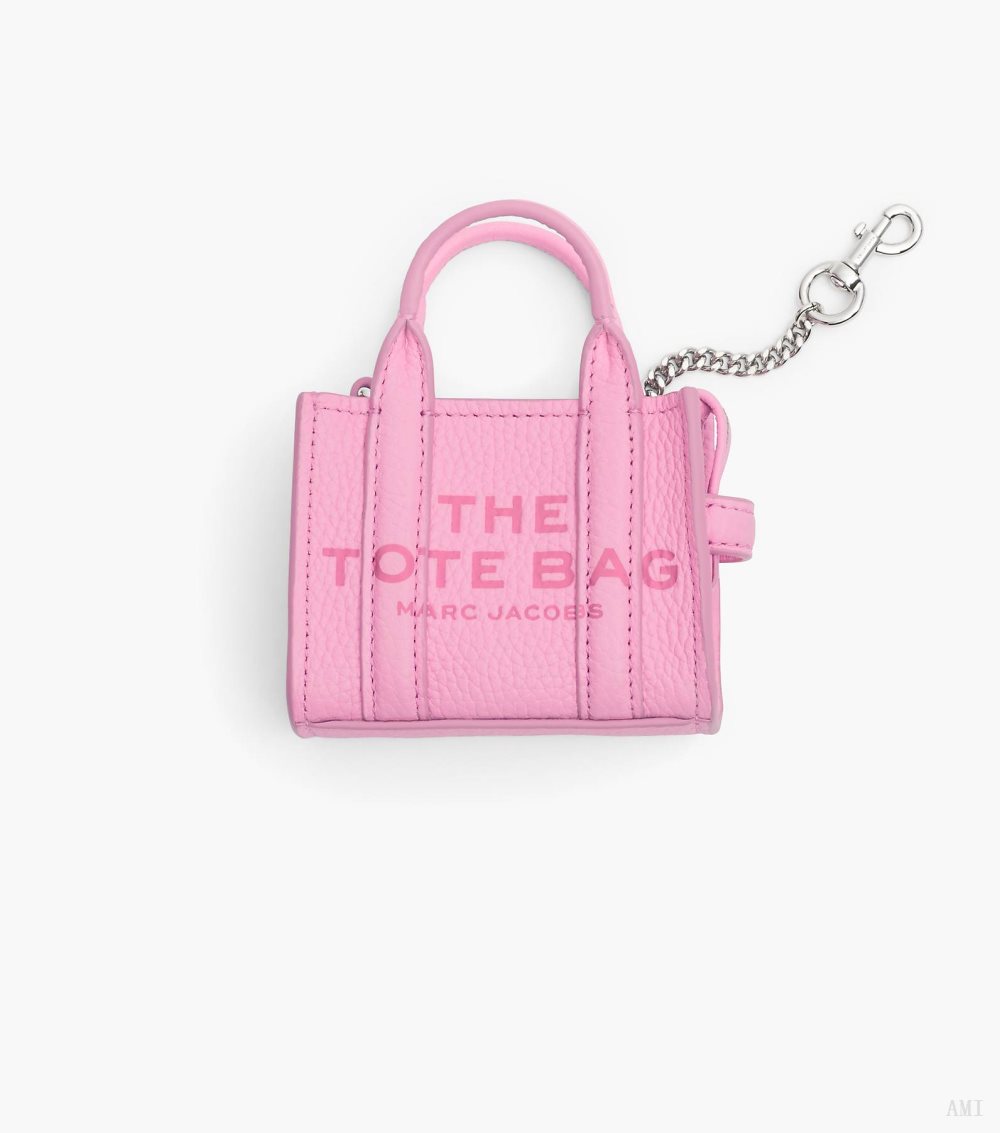 The Nano Tote Bag Charm - Fluro Candy Pink