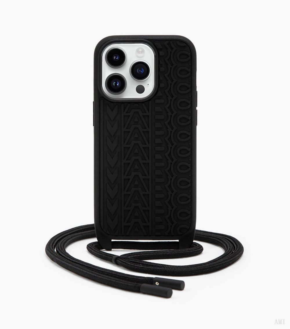 The Monogram Iphone 14 Pro Crossbody Case - Black