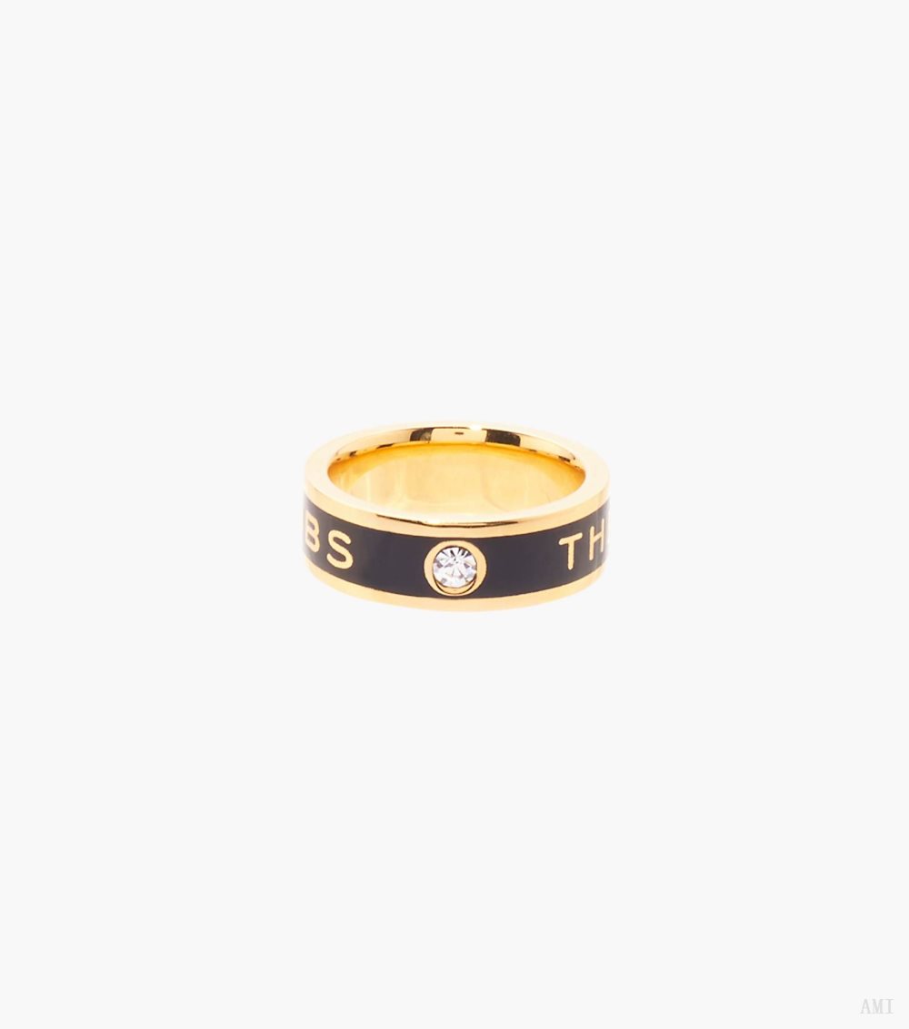 The Medallion Ring - Black/Gold