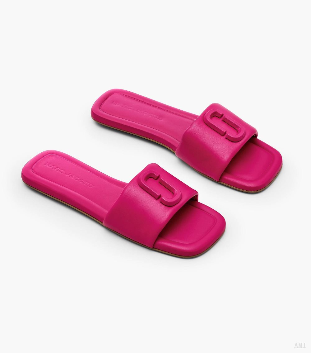 The J Marc Leather Sandal - Lipstick Pink