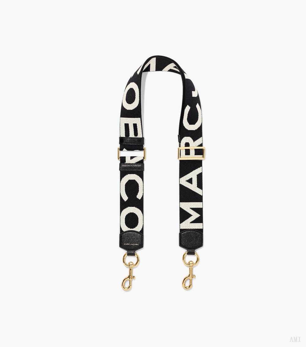 The Logo Webbing Strap - Black/White