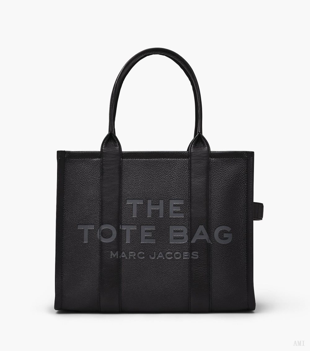 The Leather Large Tote Bag - Black