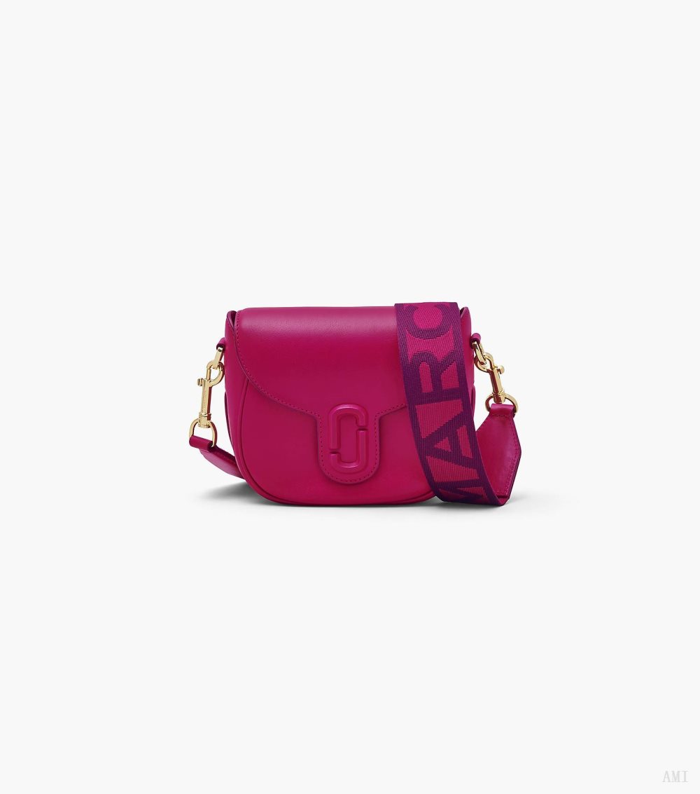 The J Marc Small Saddle Bag - Lipstick Pink