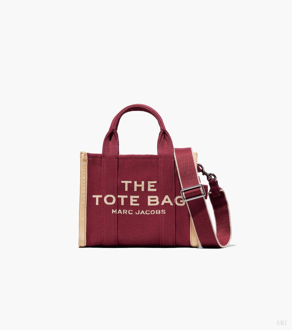 The Jacquard Small Tote Bag - Merlot