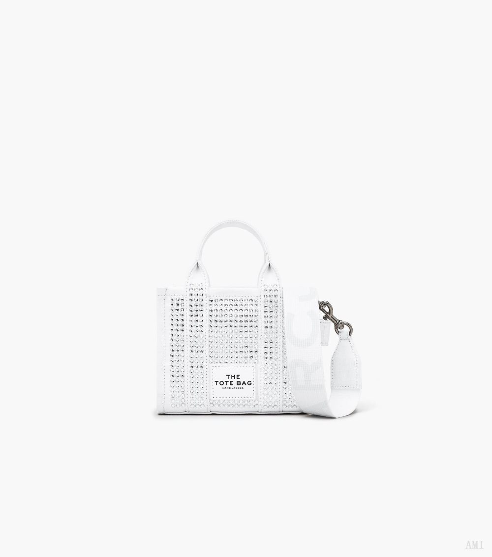The Crystal Canvas Mini Tote Bag - White Crystal