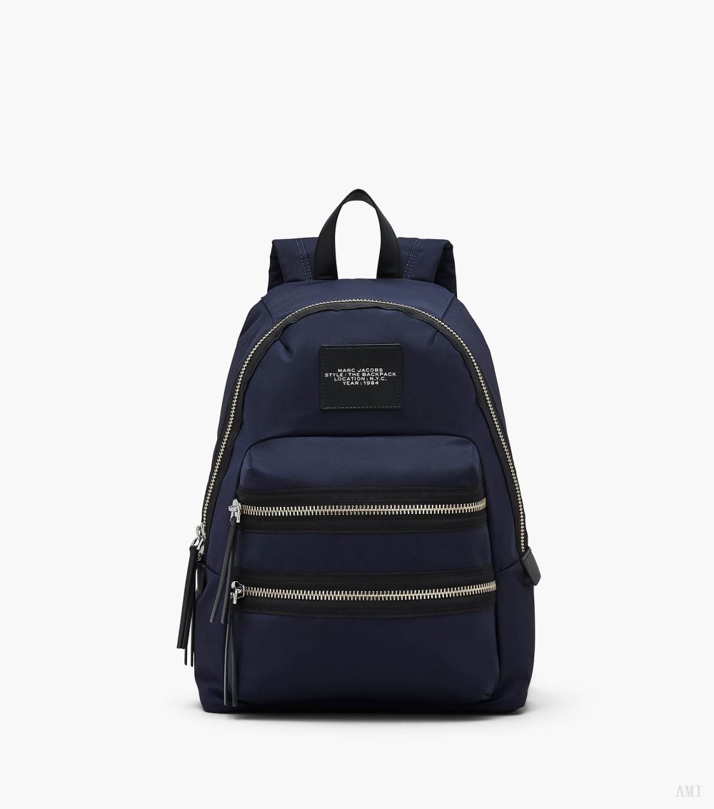The Biker Nylon Medium Backpack - Midnight Blue