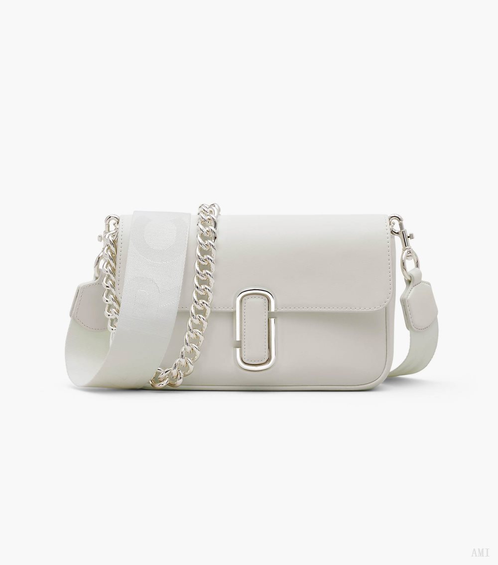 The J Marc Soft Shoulder Bag - White/Silver