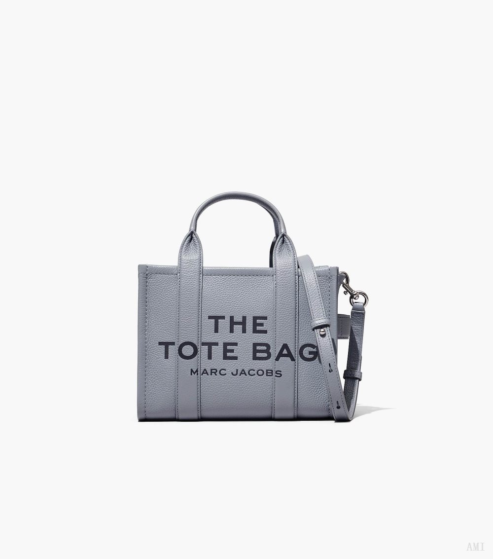 The Leather Small Tote Bag - Wolf Grey