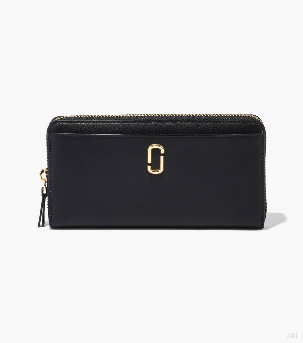The J Marc Continental Wallet - Black