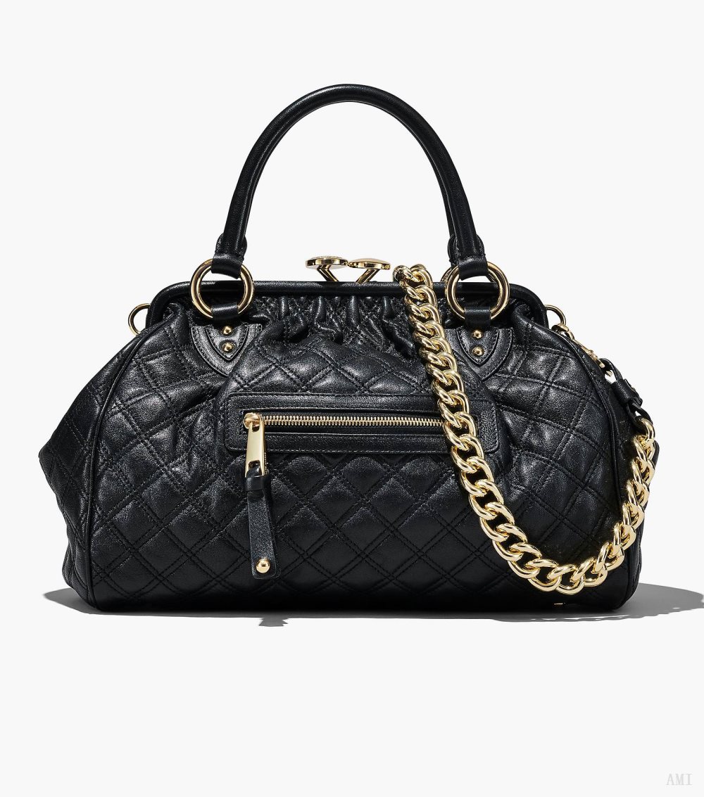 Re-Edition Quilted Leather Stam Bag - Black