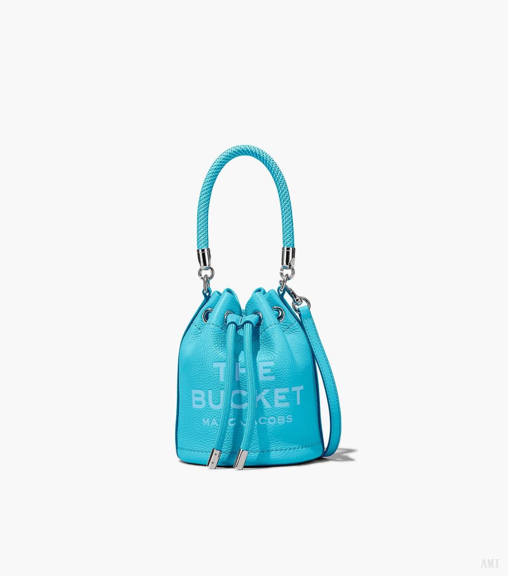 The Leather Mini Bucket Bag - Pool