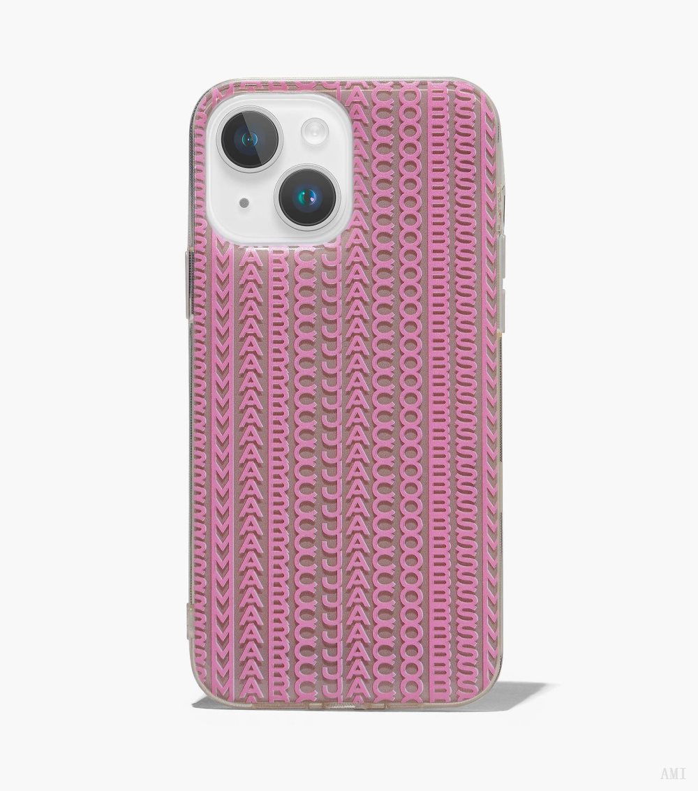 The Monogram Iphone Case 14 Max - Taupe/Pink