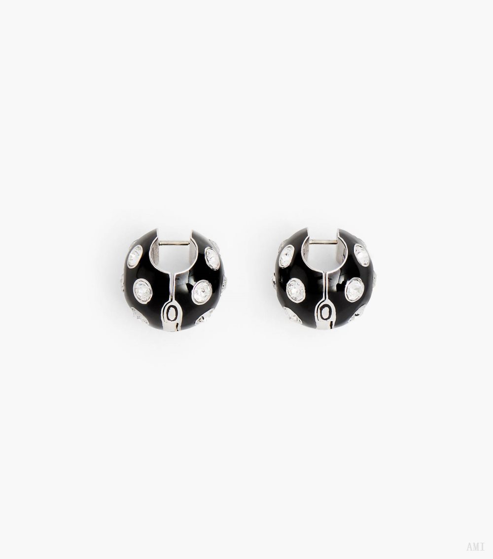 The Spots Earrings - Crystal/Black