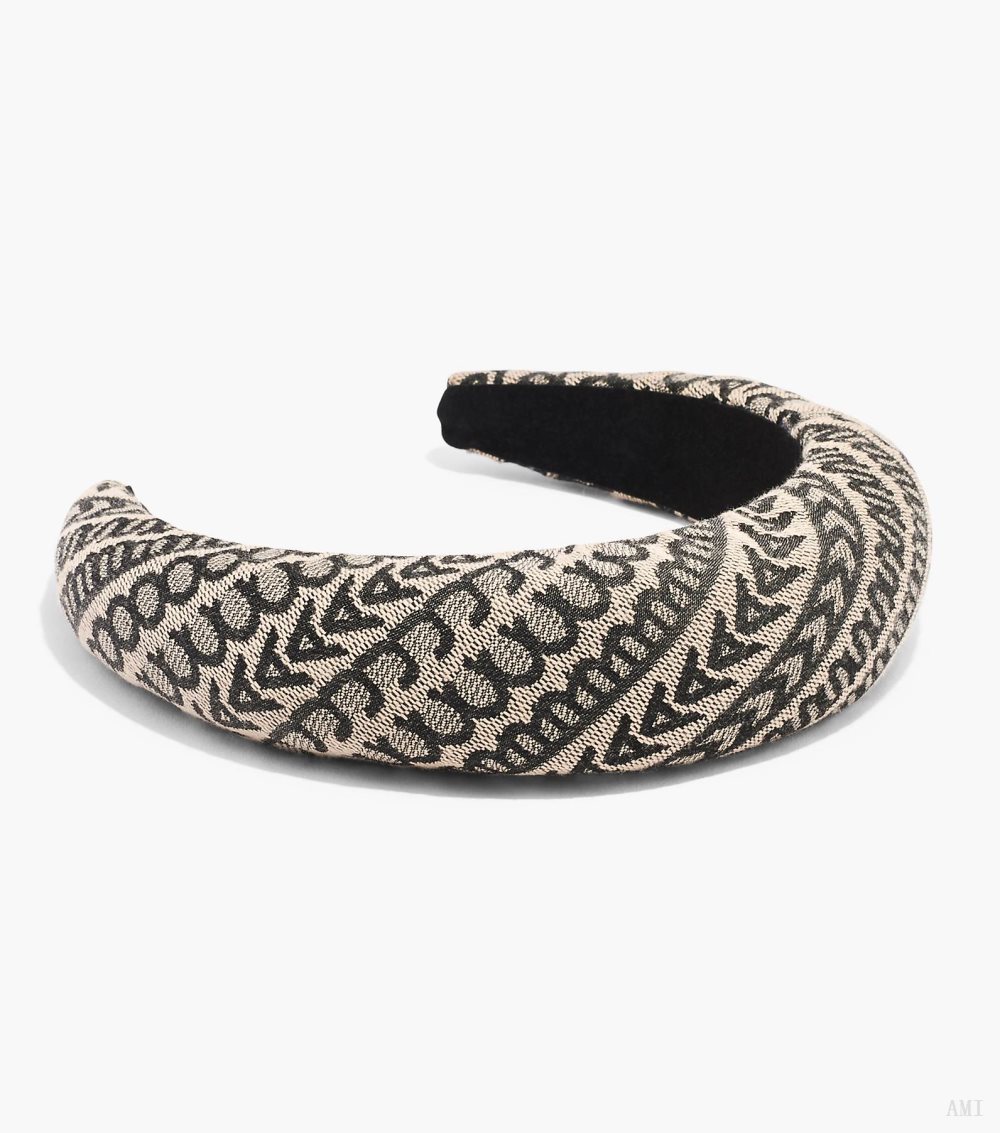 The Monogram Headband - Natural Jacquard