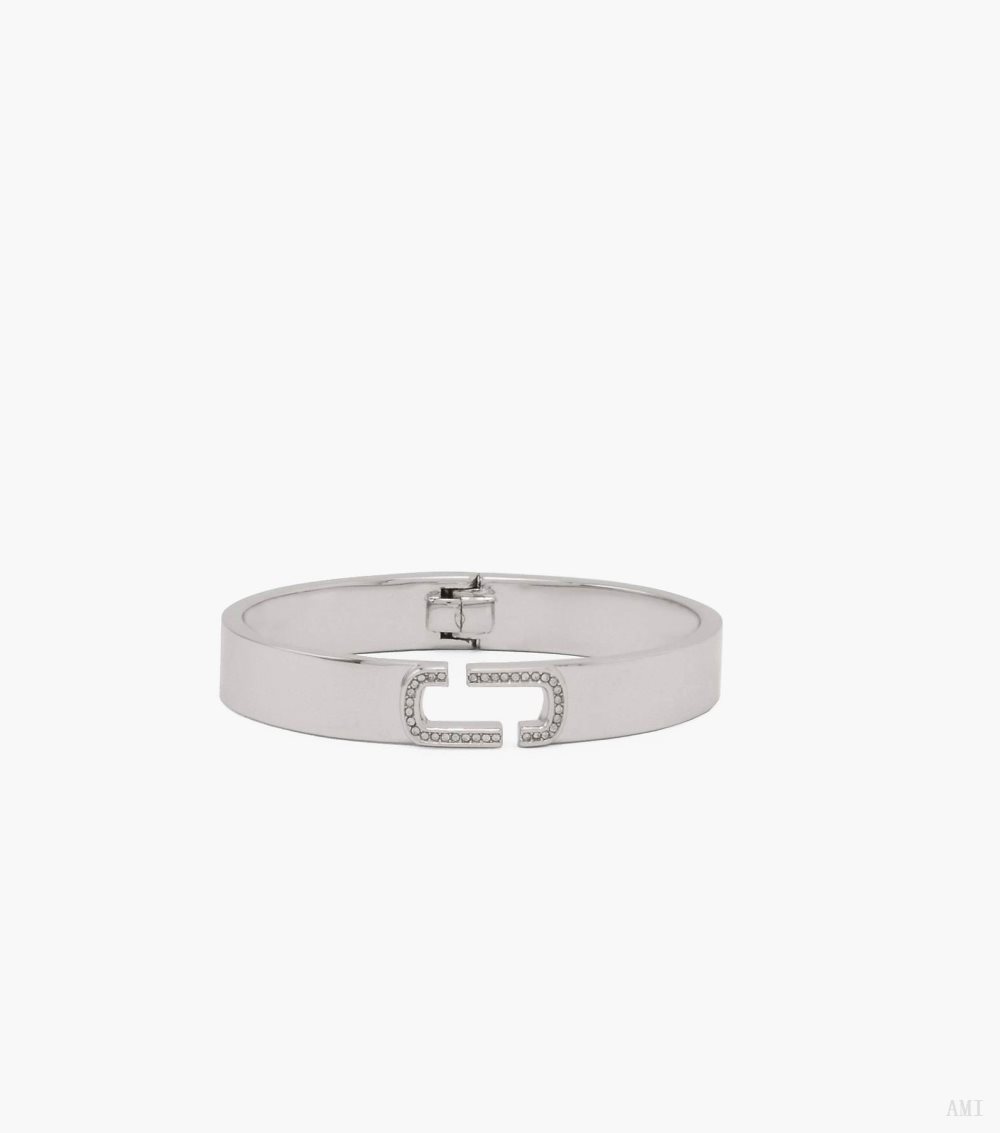 The J Marc Crystal Bangle - Crystal/Silver