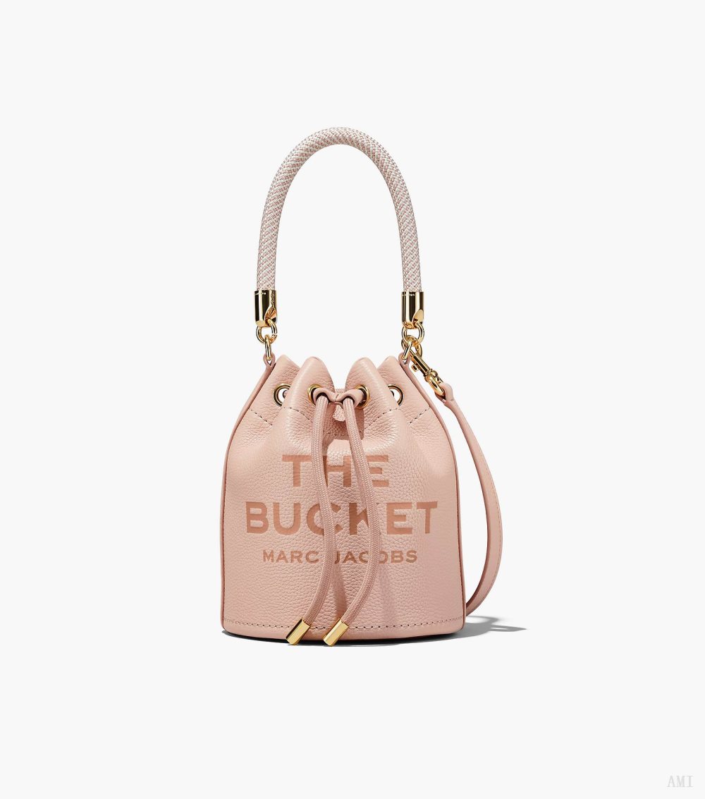 The Leather Bucket Bag - Rose