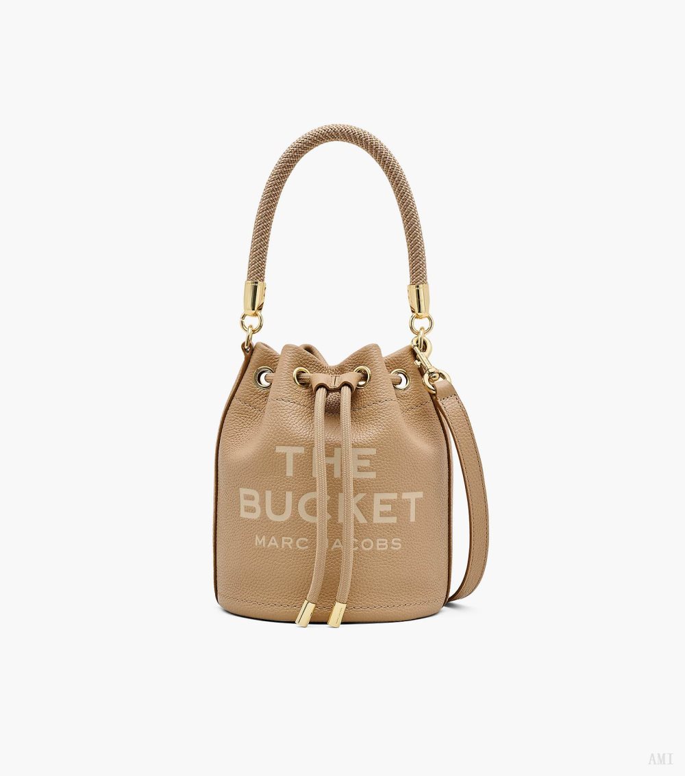 The Leather Bucket Bag - Camel