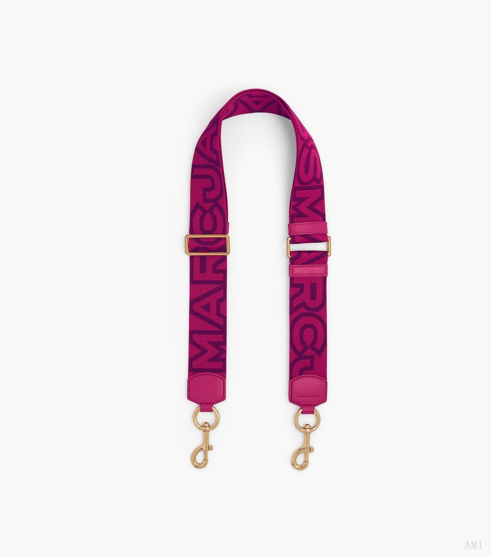 The Outline Logo Webbing Strap - Lipstick Pink Multi